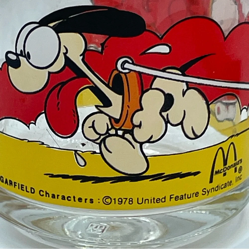 Rare Vintage 1978 McDonald’s Garfield and Odie Collectors Glass Mug Jim‎ Davis